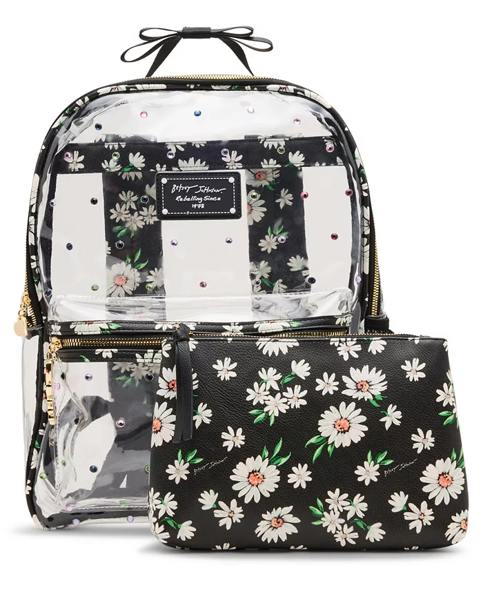 

Рюкзак Wild Child Clear Large с сумкой Betsey Johnson, мультиколор