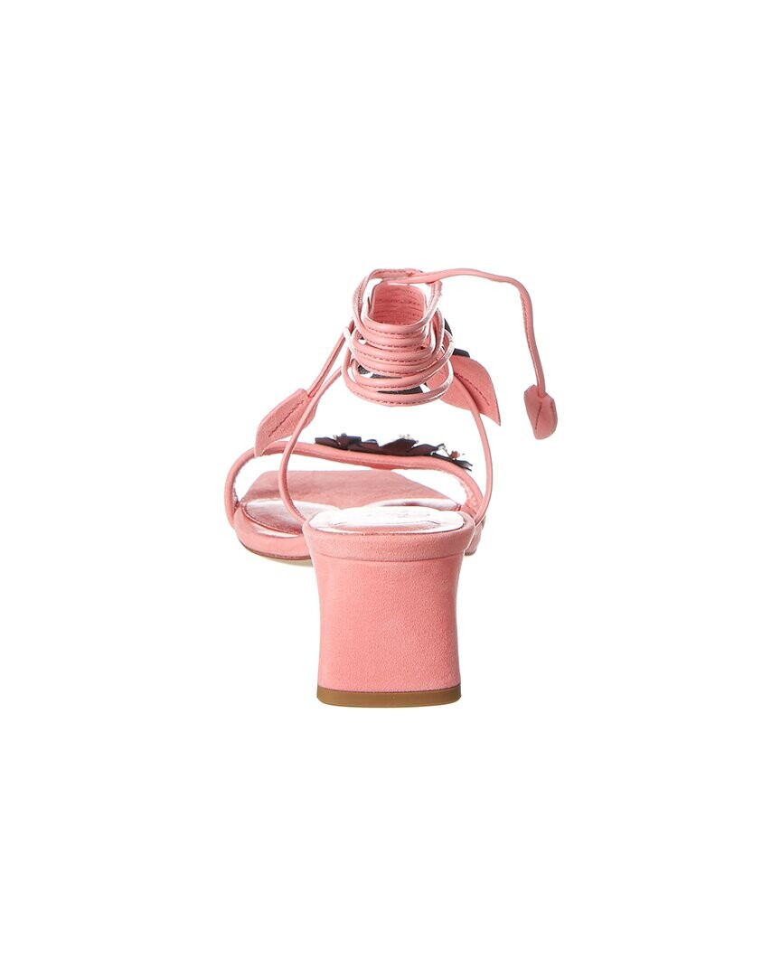 Roger Vivier Замшевые сандалии Vivier Blossom, розовый