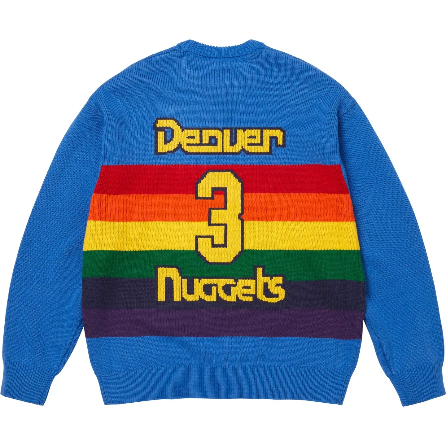 Свитер Supreme X Mitchell Ness SS26 с круглым вырезом, черный — фото 4