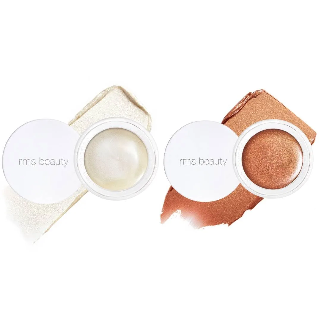 Осветляющий крем RMS Beauty Luminizer (Living) и бронзер Buriti., Orange,Grey,Pink