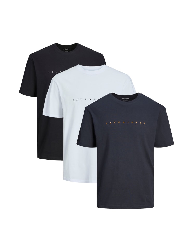 

Футболка Jack & Jones, цвет dunkelblau/weiß/schwarz