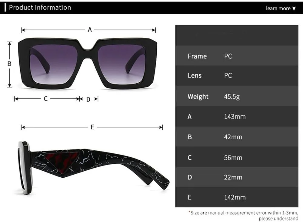 

Ретро солнцезащитные очки для женщин, большая оправа, мужские модные солнцезащитные очки с широкими дужками, защита от УФ-излучения UV400 HYYZZC, Black-pink