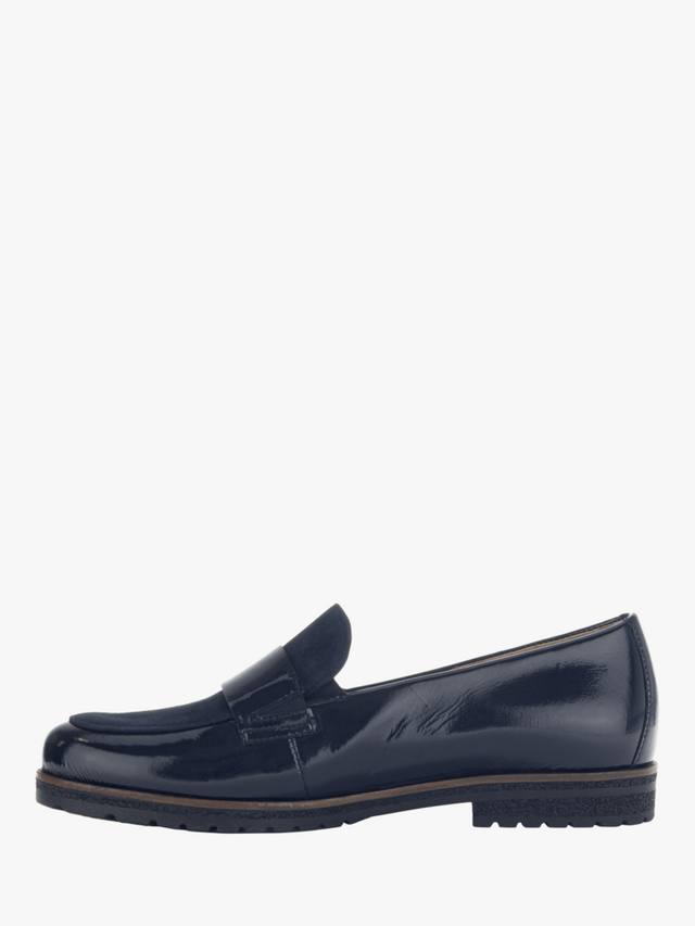 Элегантные кожаные лоферы Elder Wide Fit Gabor, Navy — фото 4