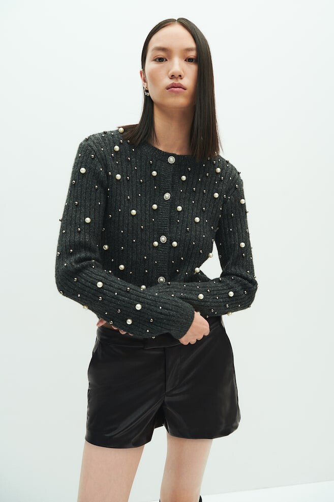 

Мини шорты с покрытием H&M, черный