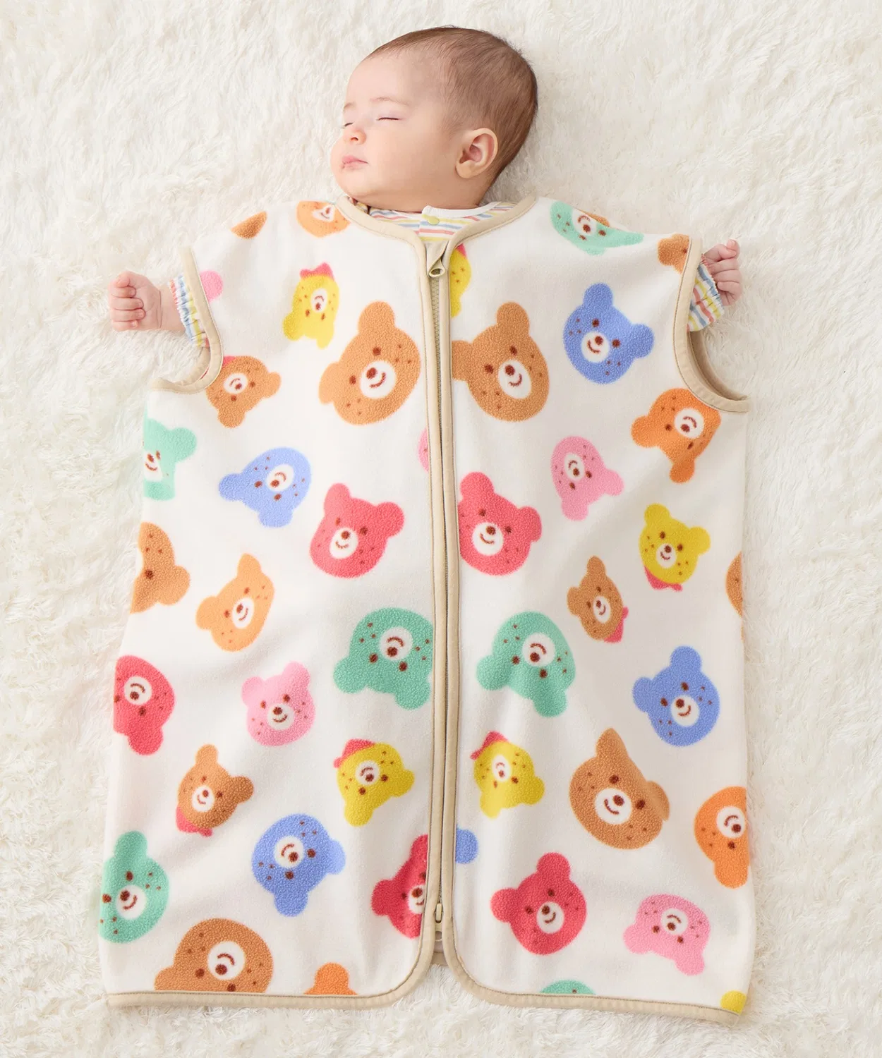 Слипер флисовый Mikihouse Hot Biscuits Colorful Beans, мульти — фото 2