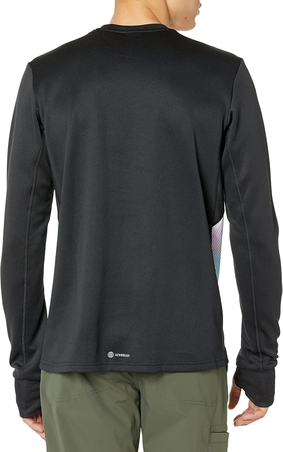 Толстовка Adidas Men's Own the Run Colorblock, черный/мультиколор/синий — фото 2