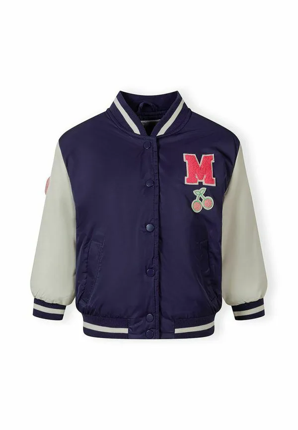 Куртка в стиле университетской формы с принтом, для межсезонья. Minoti, Navy/White — фото 3