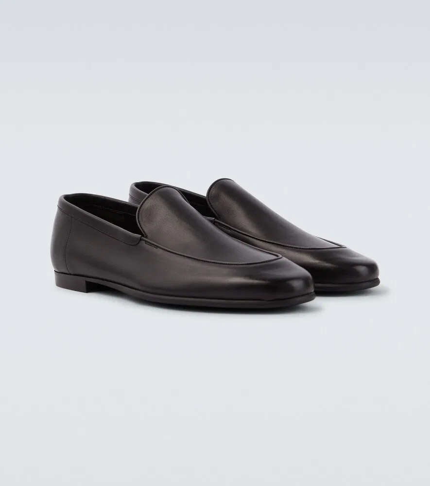 Кожаные лоферы Тайн John Lobb, черный