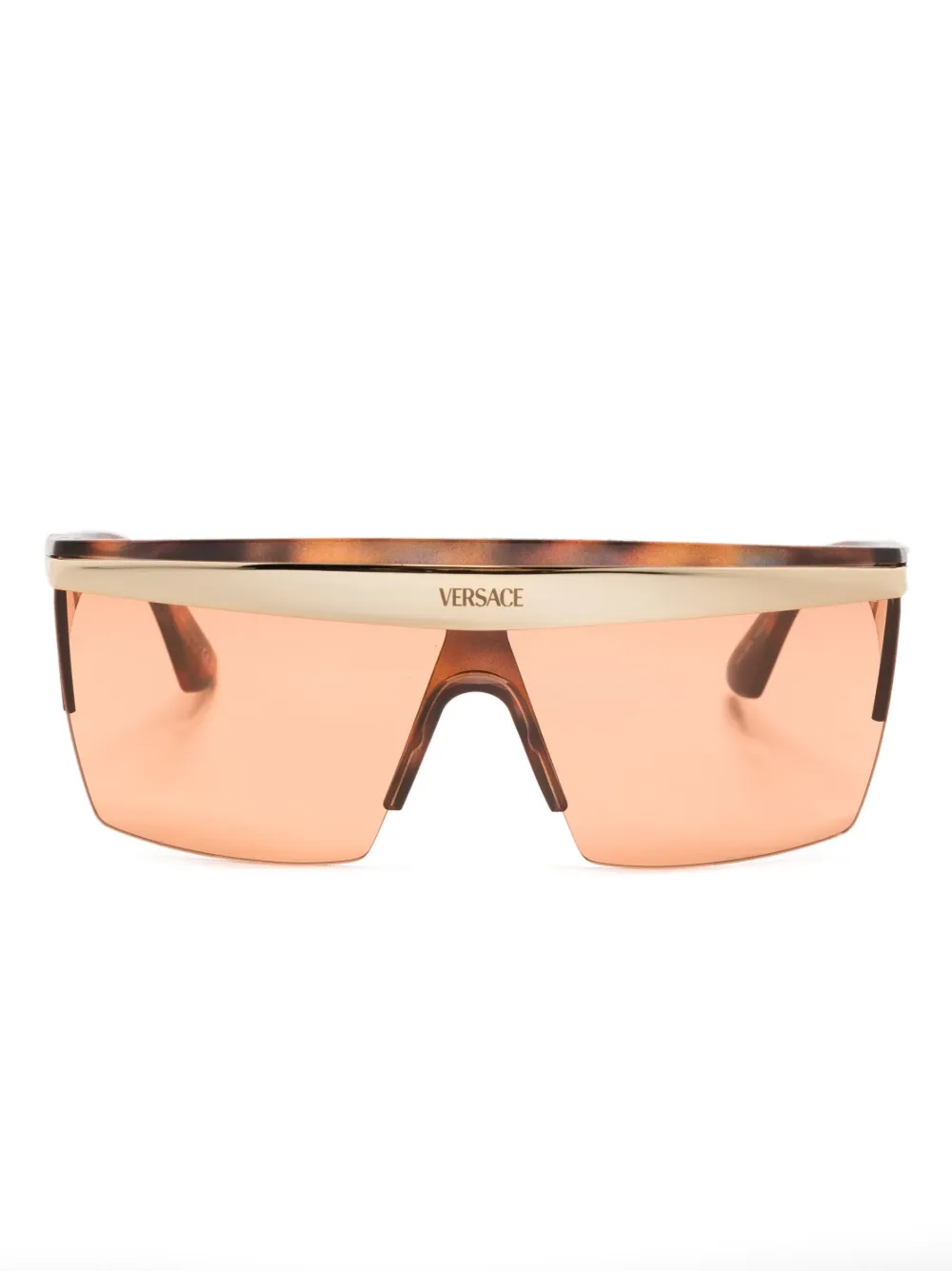 

Солнцезащитные очки-маска Versace Eyewear, коричневый