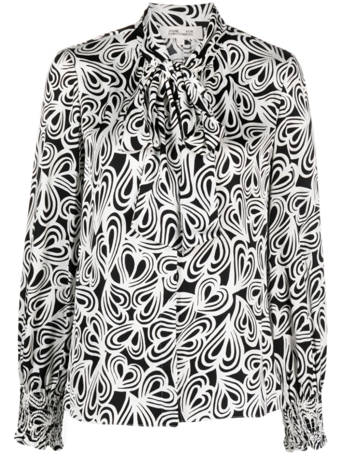 

Diane Von Furstenberg рубашка Tina с узором, черный