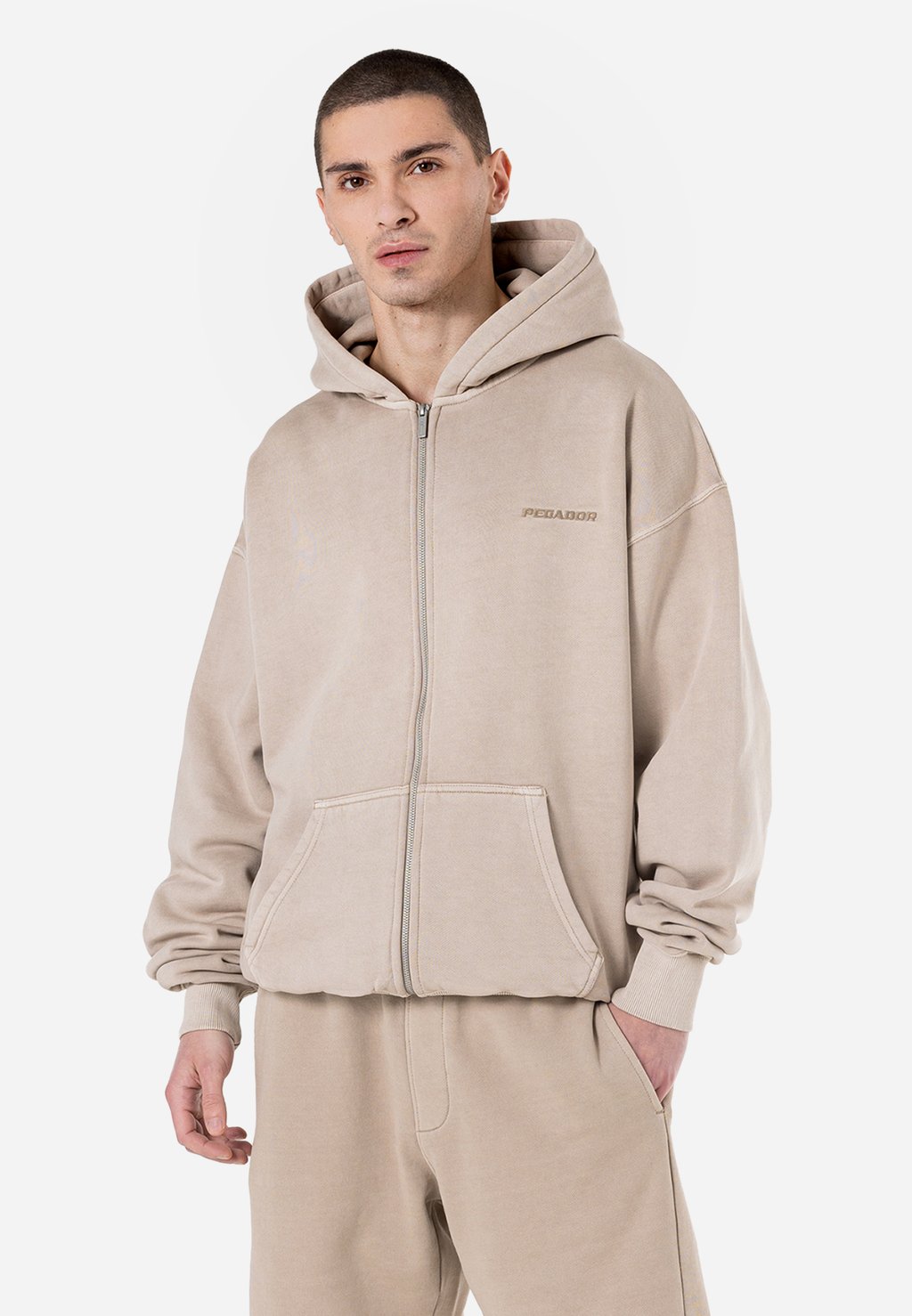 

Толстовка на молнии LOGO OVERSIZED JACKET Pegador, серый