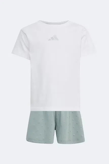 Комплект детский из хлопка Adidas, белый — фото 2