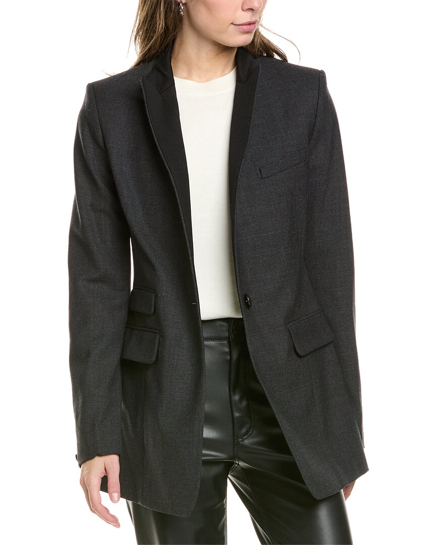 

Rag & bone Палома японский шерстяной блейзер, серый