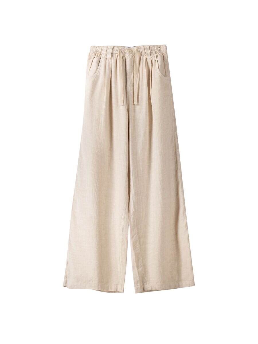 

Тканевые брюки Bershka Wide leg Pants, кремовый