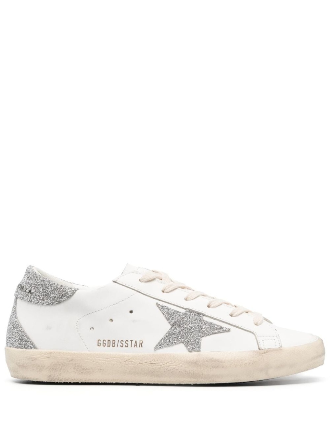 

Golden Goose кроссовки Superstar, украшенные блестками, белый