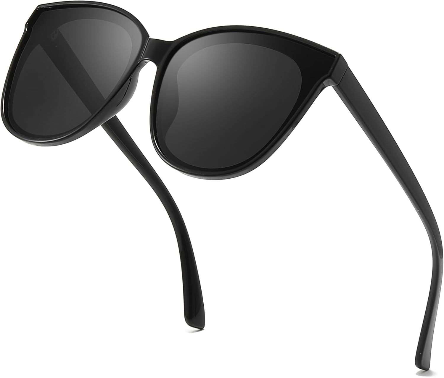 

Солнцезащитные очки IGnaef Oversized Cat Eyes для женщин, поляризованные и с защитой от УФ-излучения, модные большие/крупные солнцезащитные очки в форме «кошачьих глаз» IF1627, C01 Black