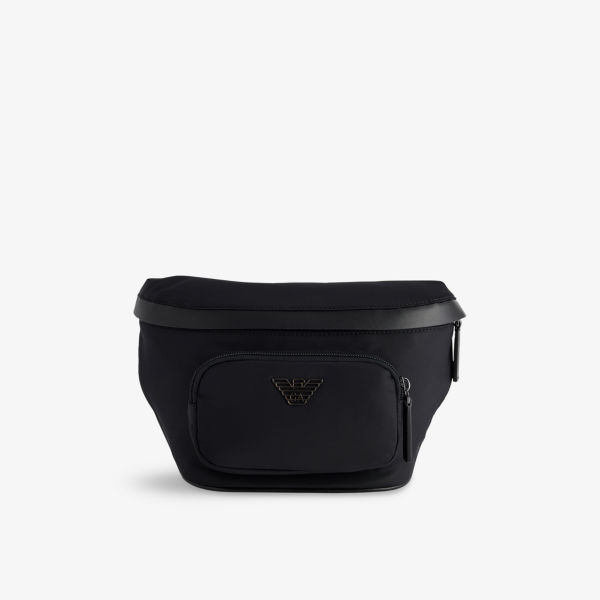 

Сумка-пояс из нейлона с логотипом Emporio Armani, черный