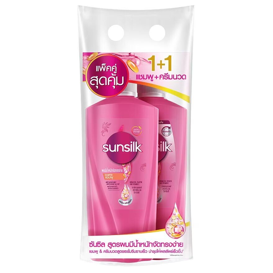 

Sunsilk Шампунь Smooth Manageable Activ Infusion 350 мл + Кондиционер 350 мл, Pink