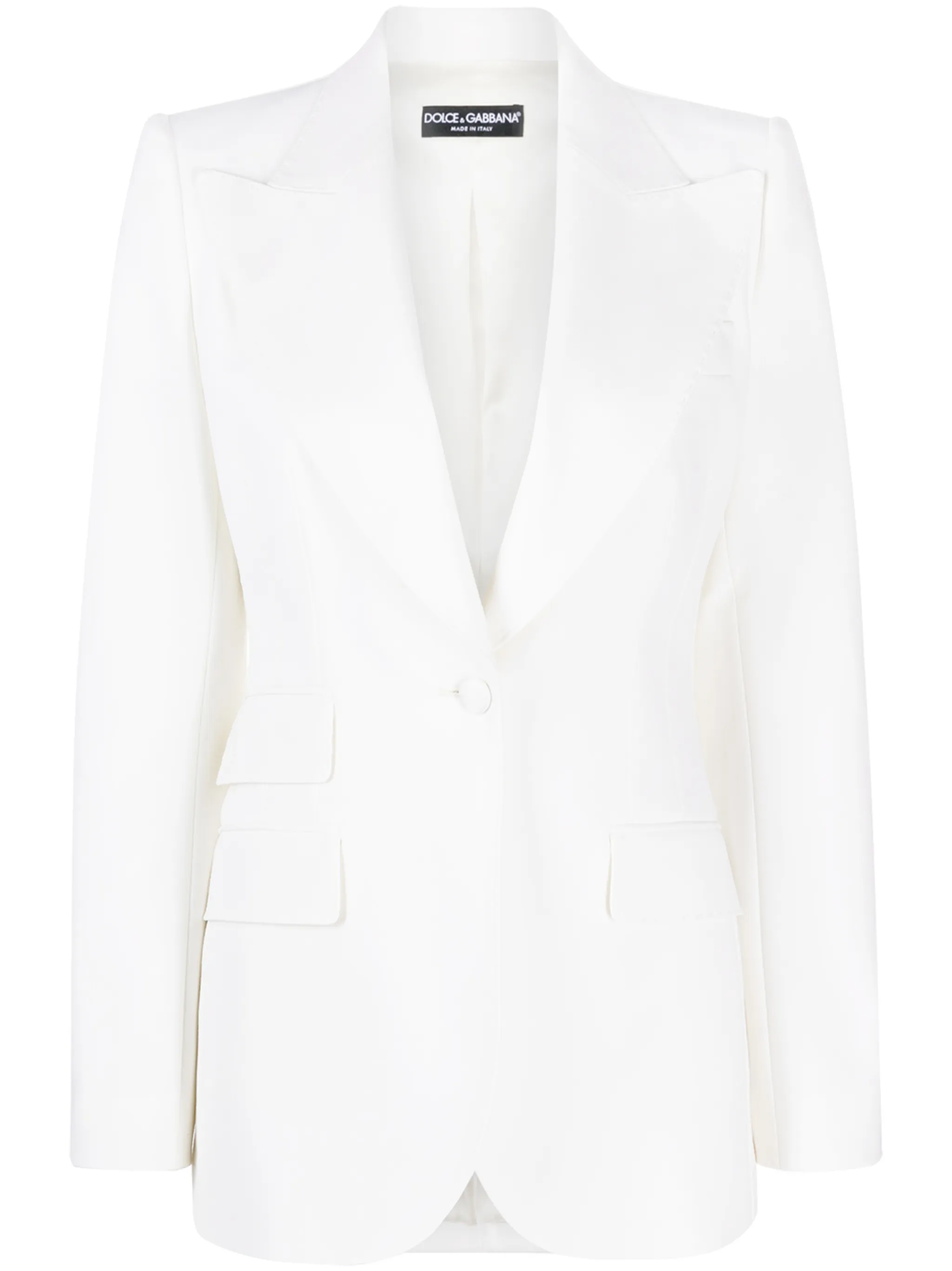 

Однобортный блейзер с заостренными лацканами Dolce & Gabbana, белый