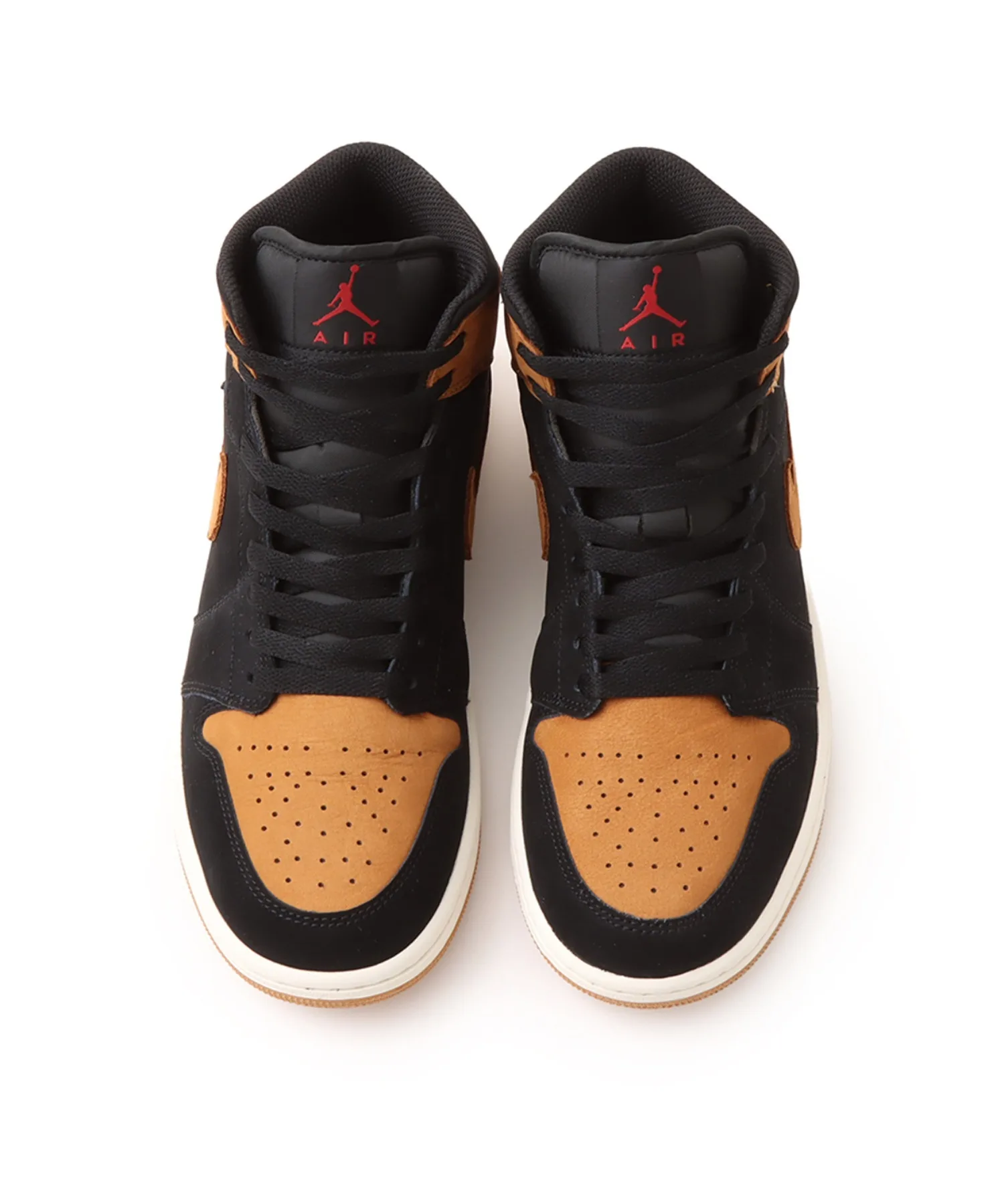 Мужские и женские кроссовки Air Jordan 1 Mid SE с кожаным верхом JORDAN BRAND чёрные — фото 2