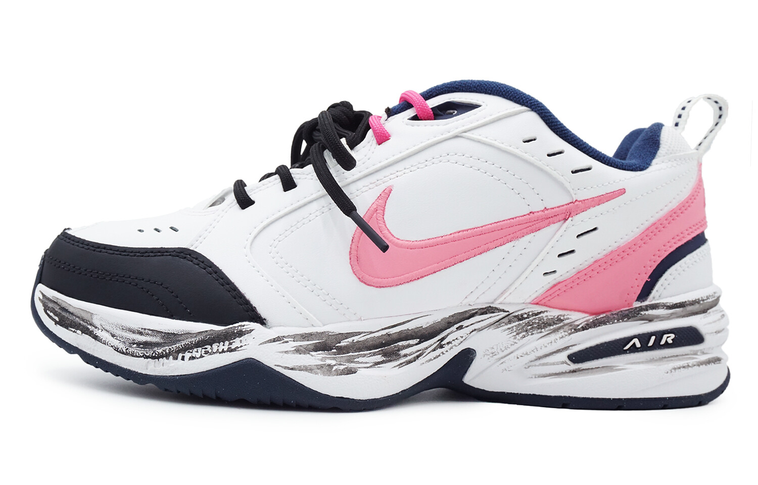 

Кроссовки Air Monarch 4 Chunky унисекс с низким верхом, белый/черный/розовый Nike