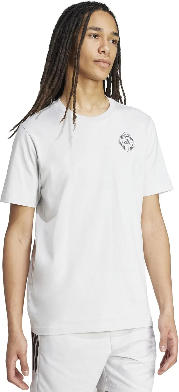 Футболка adidas Men's House of Tiro Tulip Graphic, grey — фото 2