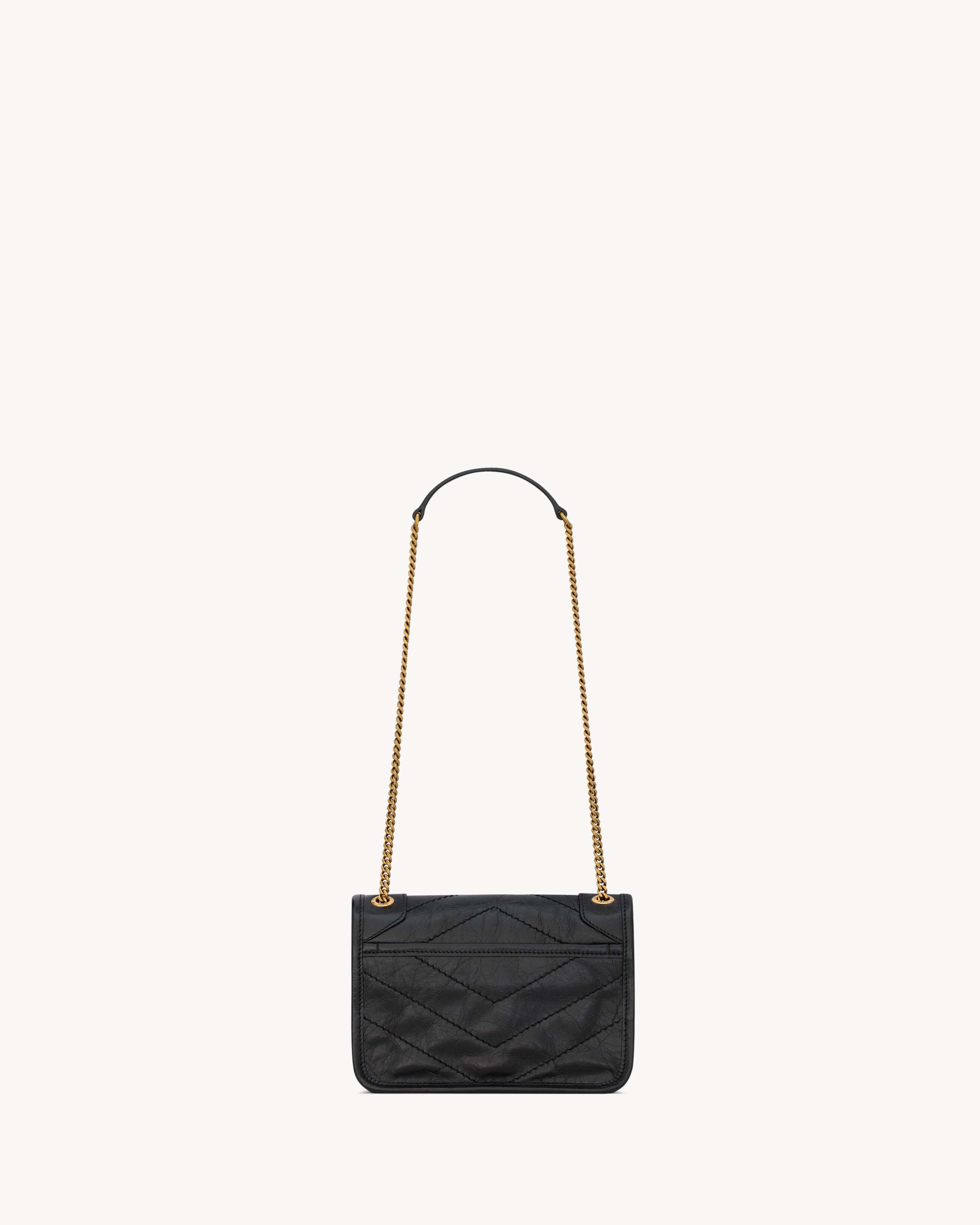 Мини-сумка NIKI из винтажной кожи Saint Laurent, черный — фото 3