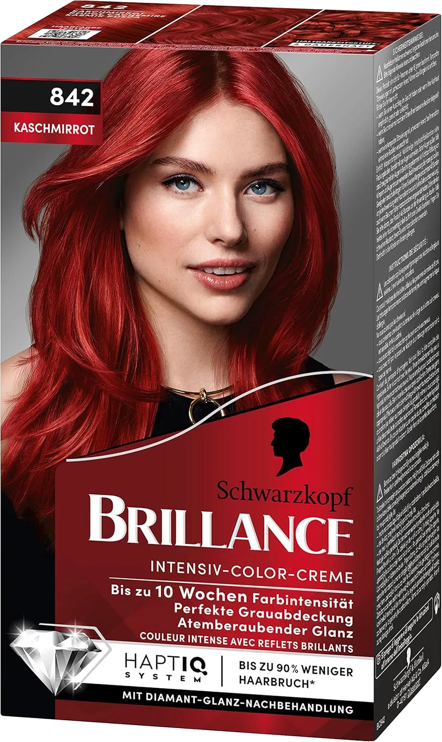 Стойкая крем-краска для волос Brillance Intensive Colour Cream 842 Cashmere Red Brillance — фото 2