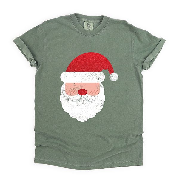 

Футболка с принтом Santa face glitter Simply Sage Market, Moss, Зеленый, Футболка с принтом Santa face glitter Simply Sage Market, Moss