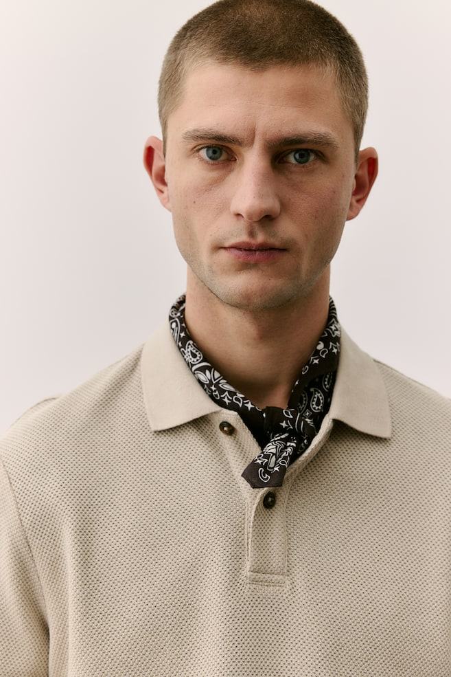 

Рубашка пике, стандартный крой H&M, бежевый