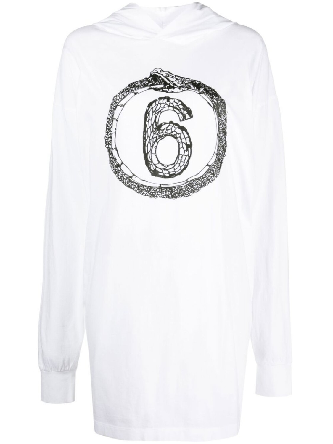 

Худи оверсайз с логотипом MM6 Maison Margiela, белый