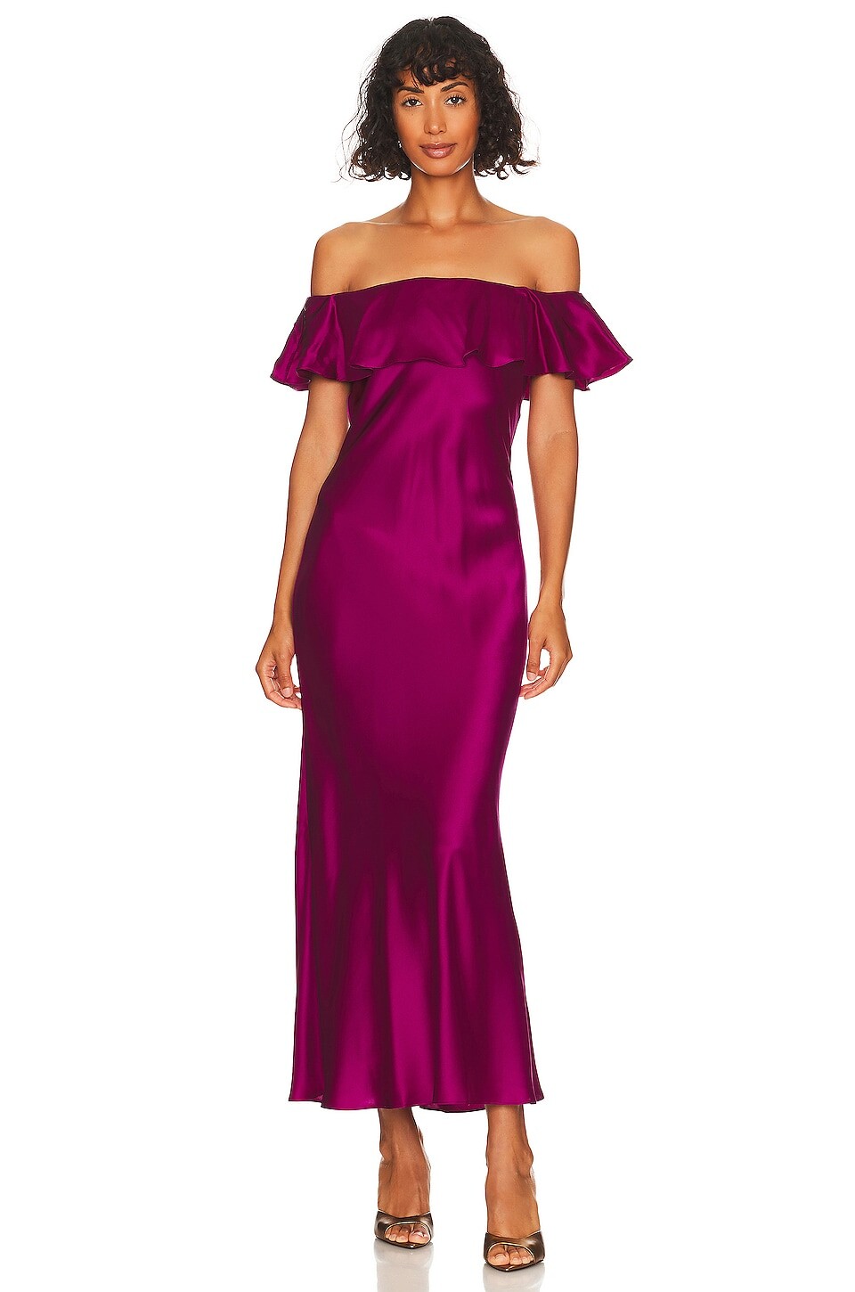 

Платье миди DANNIJO Off The Shoulder, цвет Berry