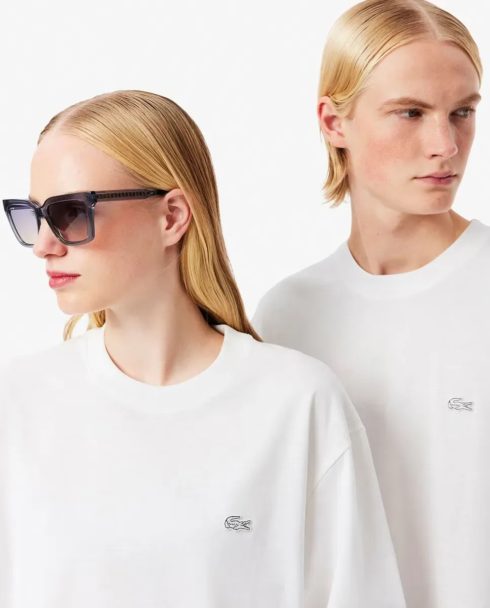 Унисекс футболка с коротким рукавом Lacoste, белый — фото 3