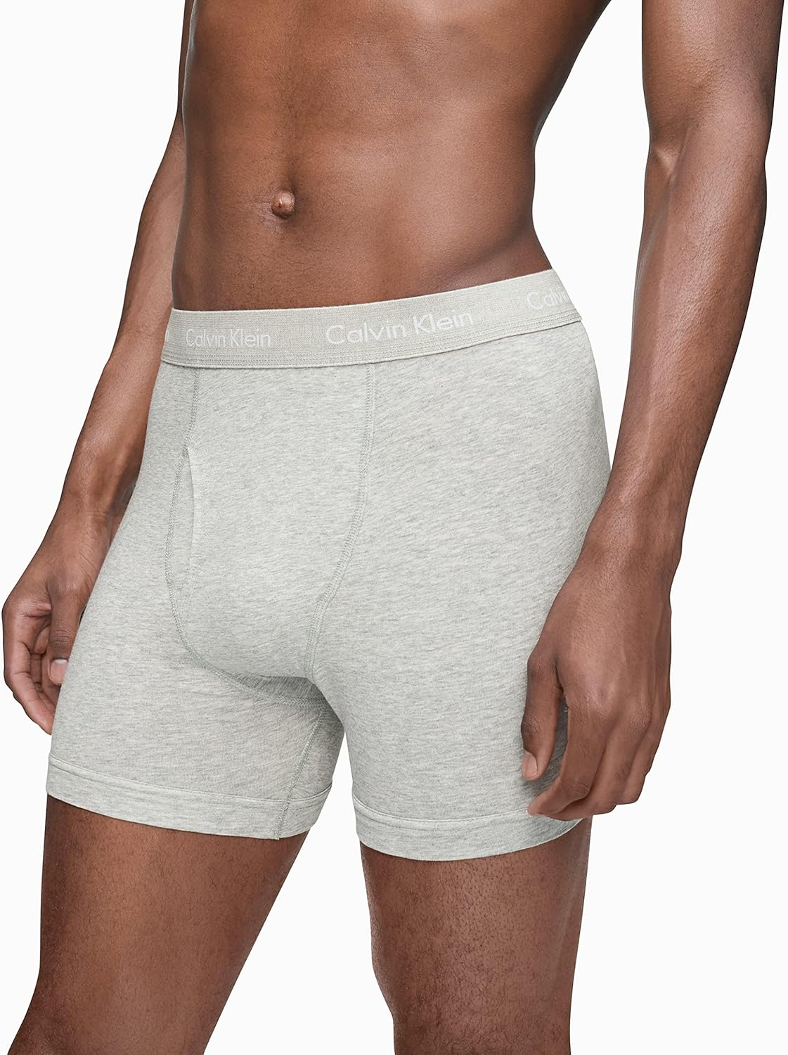 Комплект из 7 мужских трусов-боксеров Calvin Klein из хлопка и эластичного материала, 3 Black, 2 Grey Heather, 2 White — фото 4