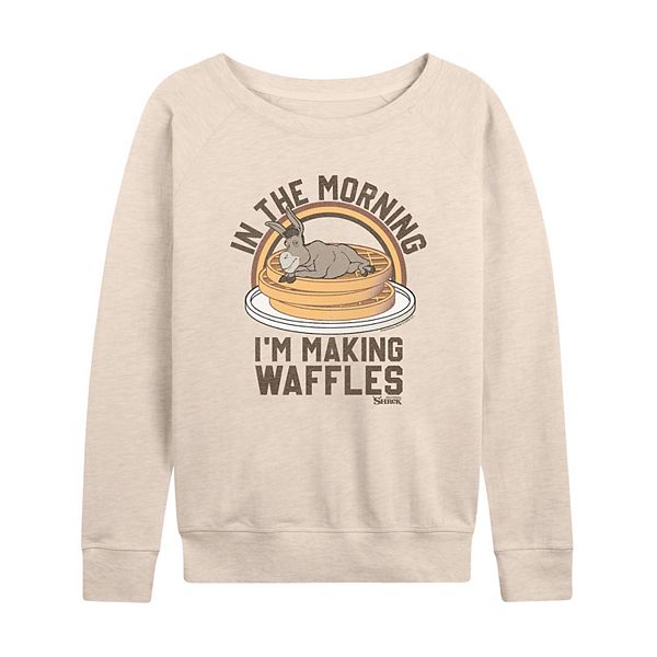 

Женская футболка с длинным рукавом French Terry "Shrek in the morning I'm making waffles" Dreamworks