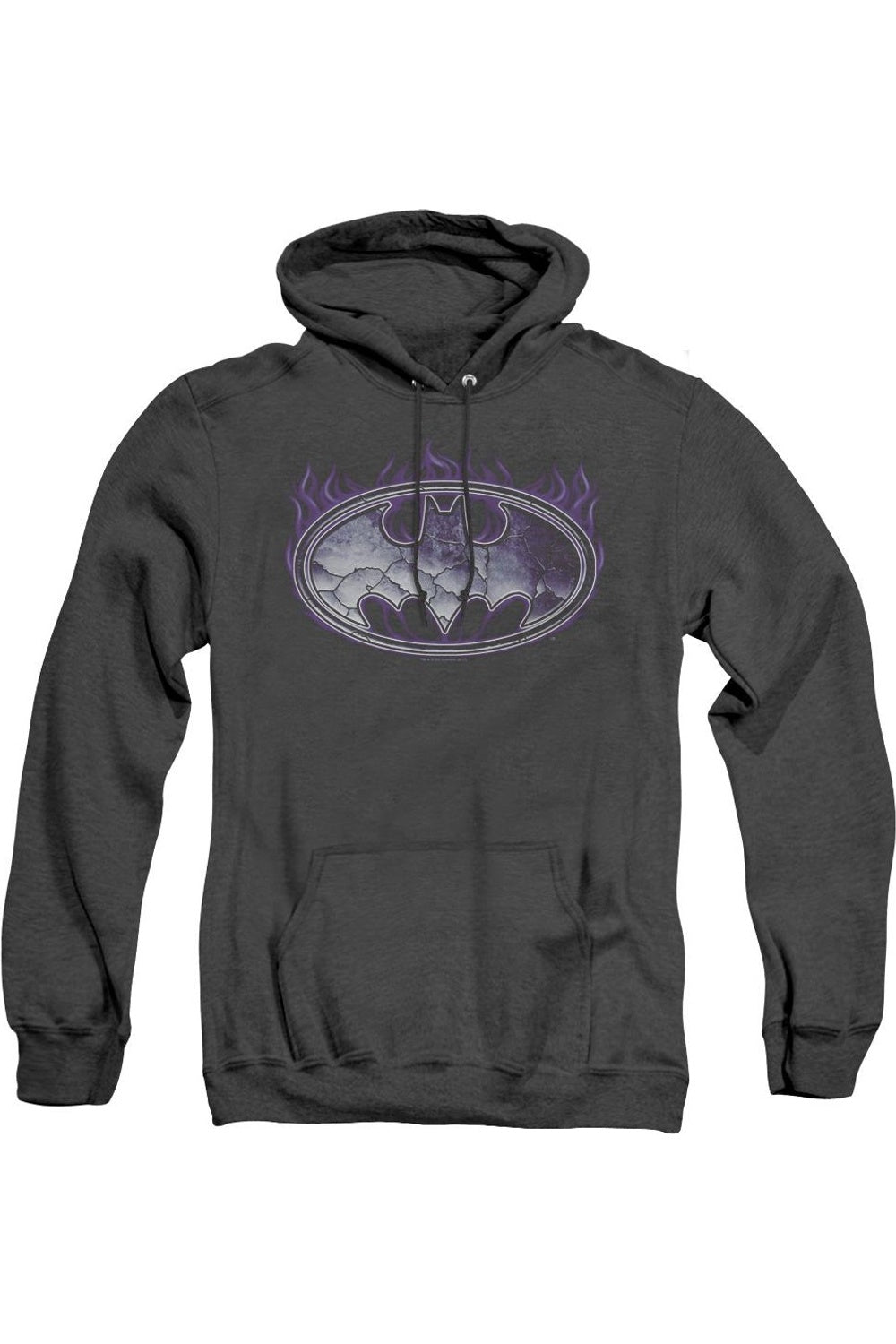 

Толстовка с капюшоном Batman Cracked Shield для взрослых Heather Gildan, черный