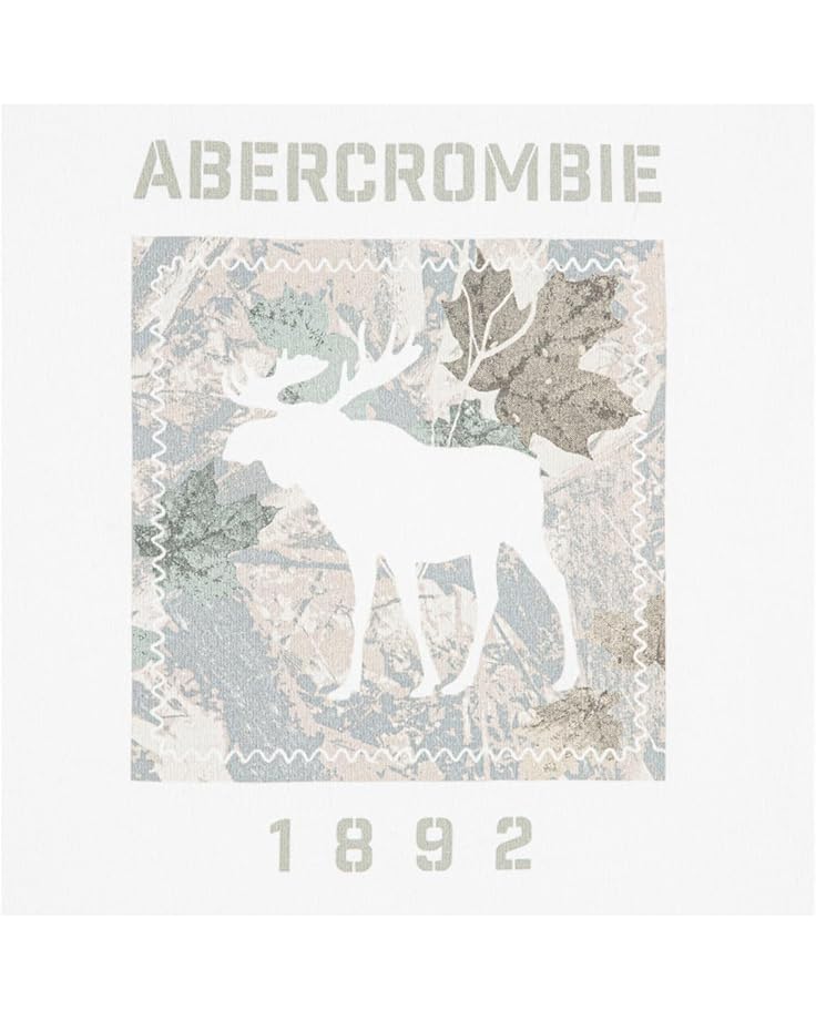 Футболка abercrombie kids Camo Moose Fill Tee, цвет Bright White — фото 2