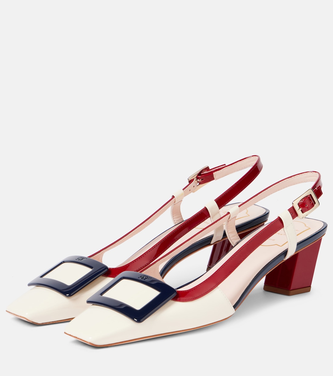 Балетки Belle Vivier 45 на ремешке из лаковой кожи Roger Vivier, Cire+Rubino Scuro — фото 4