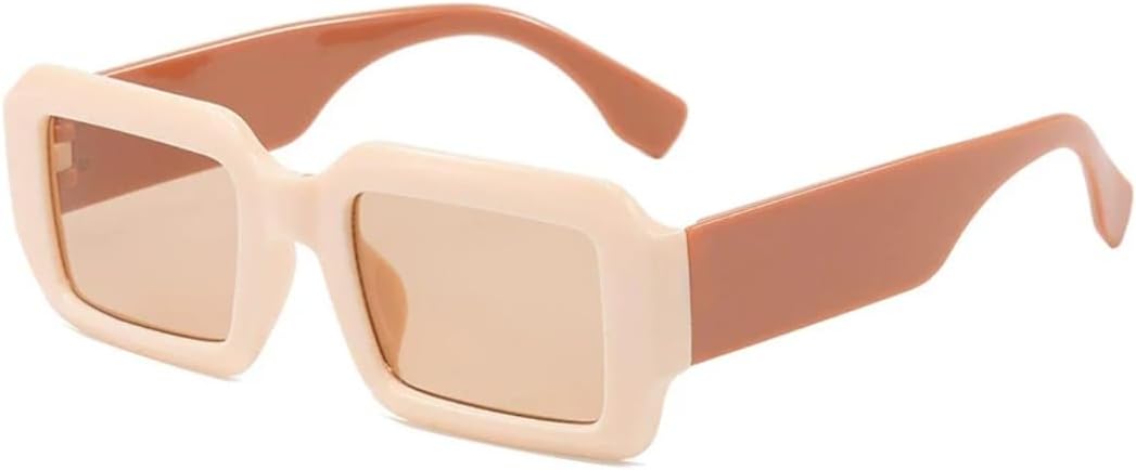 

Винтажные классические маленькие утолщенные солнцезащитные очки для женщин и мужчин, модные для активного отдыха, путешествий, вождения, рыбалки, с защитой от УФ-излучения UV400 VVTWSSW, Pink Tea