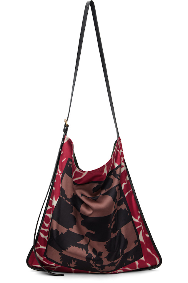 

Dries Van Noten Разноцветная маленькая сумка-шоппер для шарфа