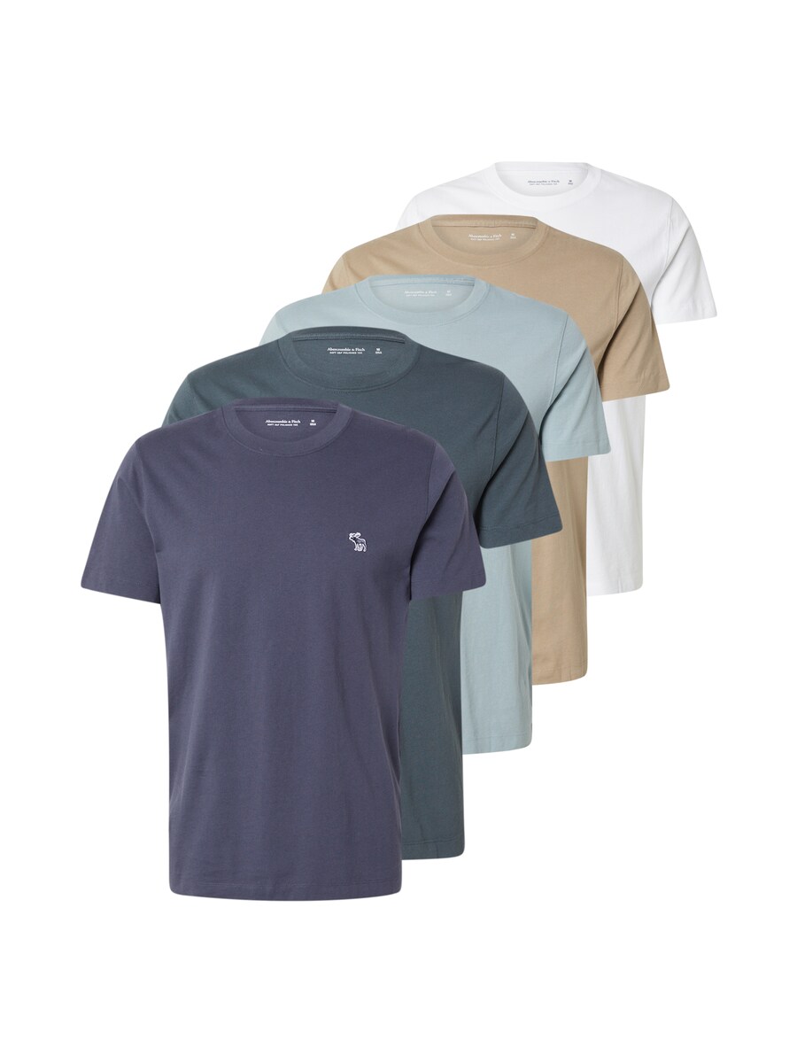 

Рубашка Abercrombie & Fitch, цвет Beige/Navy/Light blue/Fir/White