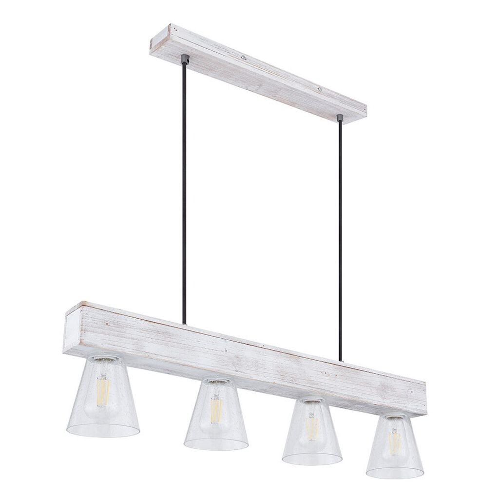 

Подвесной светильник, светлое дерево, прозрачное стекло, В 120 см. Globo Lighting, белый