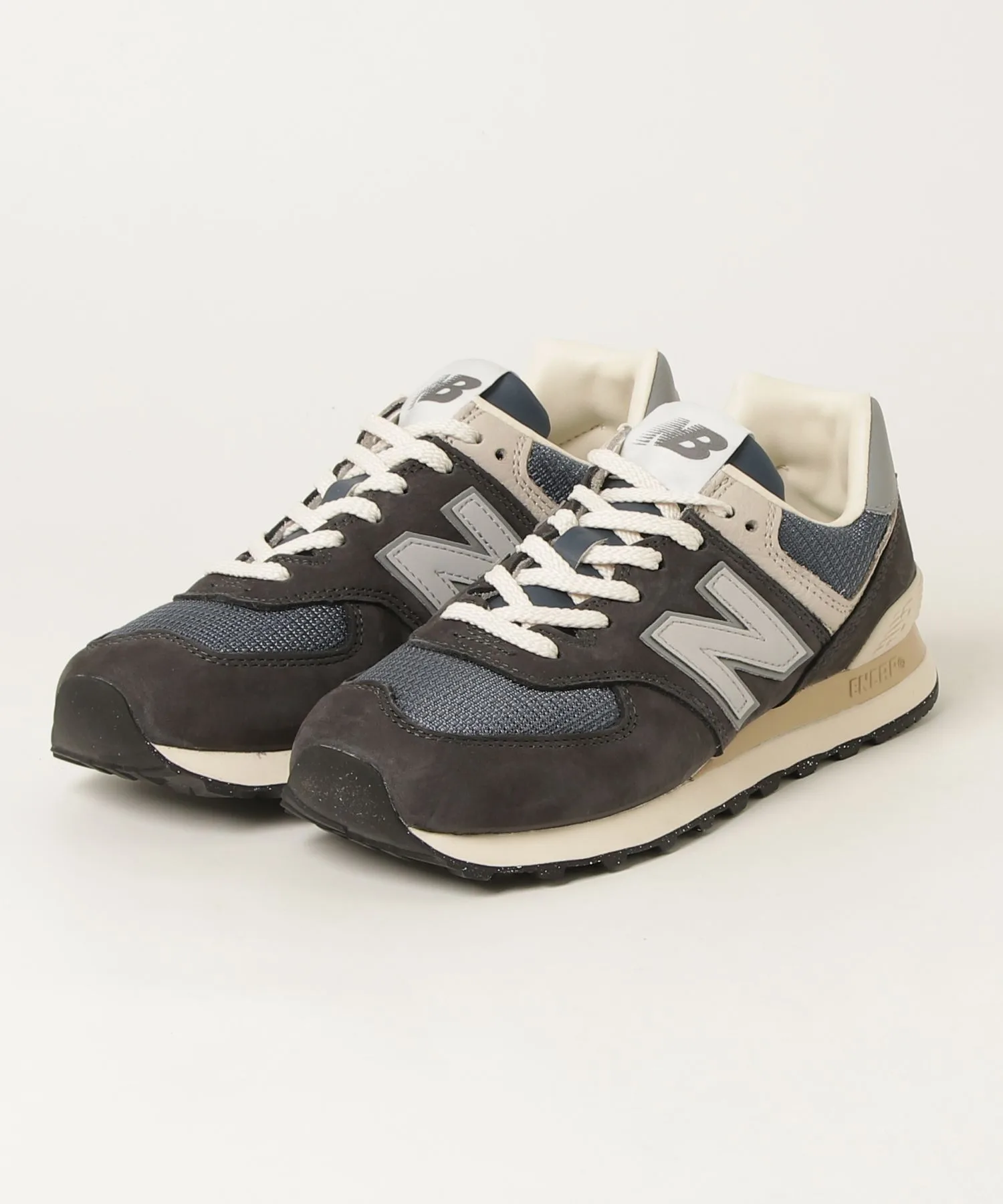 Мужские кроссовки из натуральной кожи New Balance 574 Classic черные
