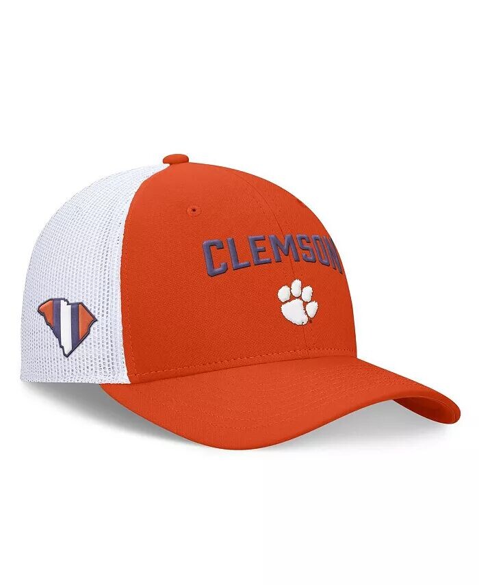 

Мужская оранжево-белая кепка Clemson Tigers Primetime Rise City Trucker Adjustable Nike