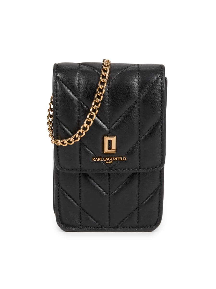 

Сумка через плечо Lafayette из кожи и металла Karl Lagerfeld Paris, цвет Black Gold