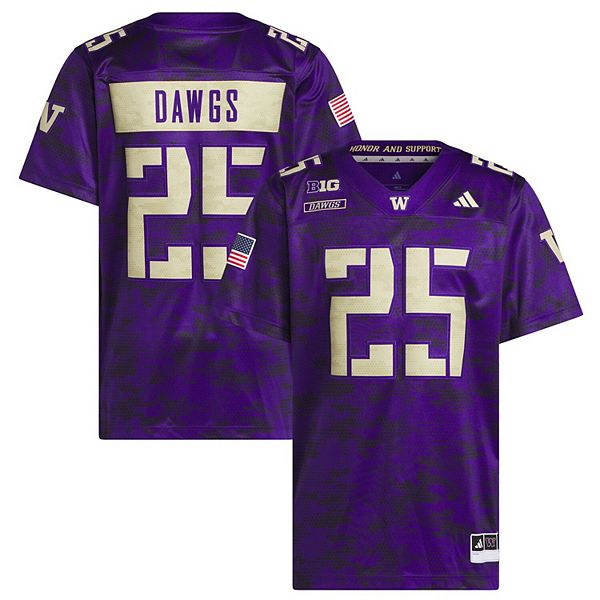 

Мужская футболка Washington Huskies #25 Adidas