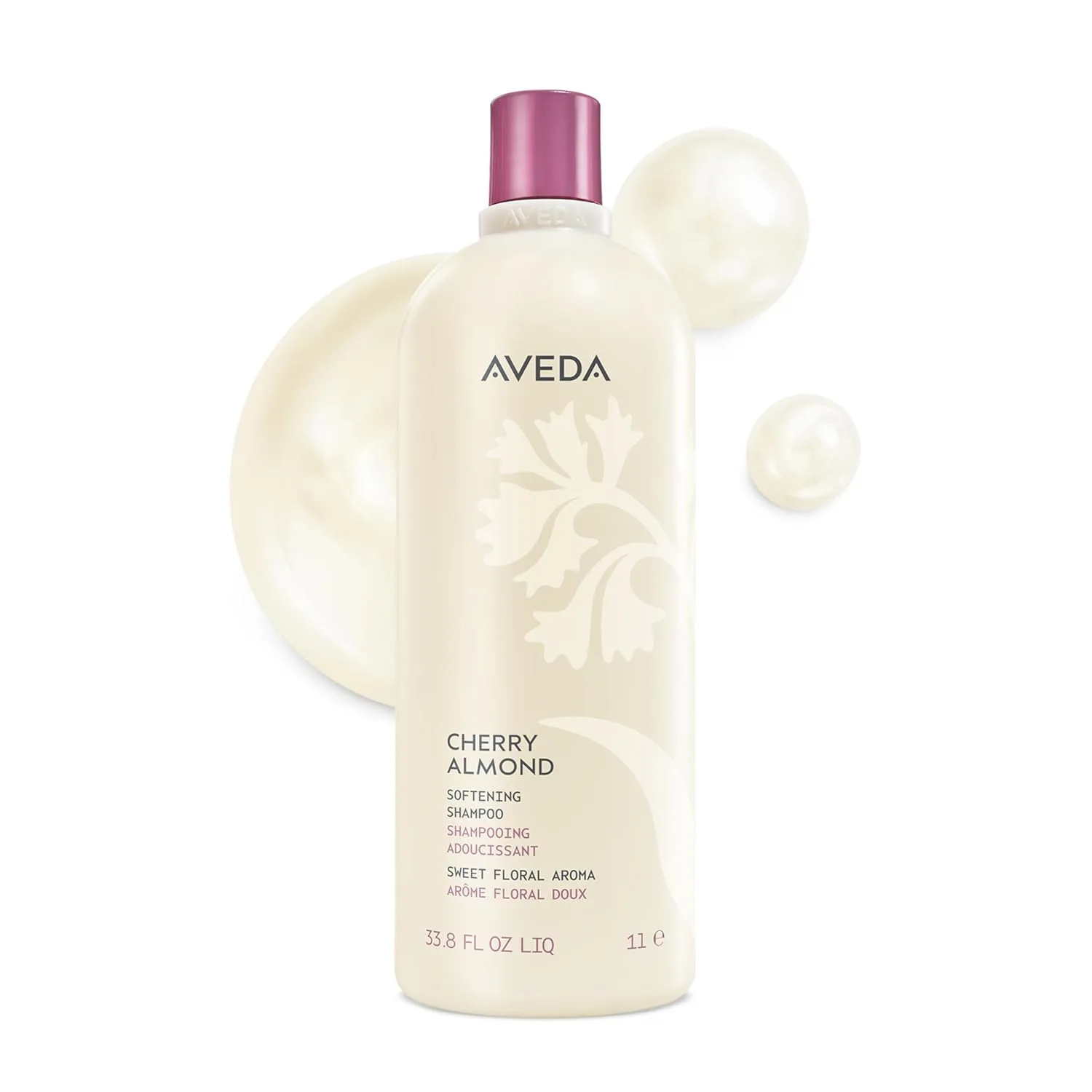 Шампунь для смягчения волос Aveda Cherry Almond, придает мягкость и блеск, для нормальных и сухих волос, 97% натуральных ингредиентов*, без силиконов, аромат вишни и миндаля с нотками тонки, апельсина и иланг-иланга