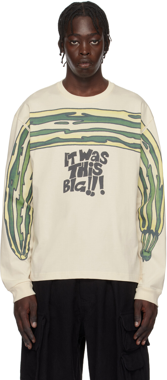 

Футболка с длинным рукавом Off-White Grateful Story mfg., Ecru this big