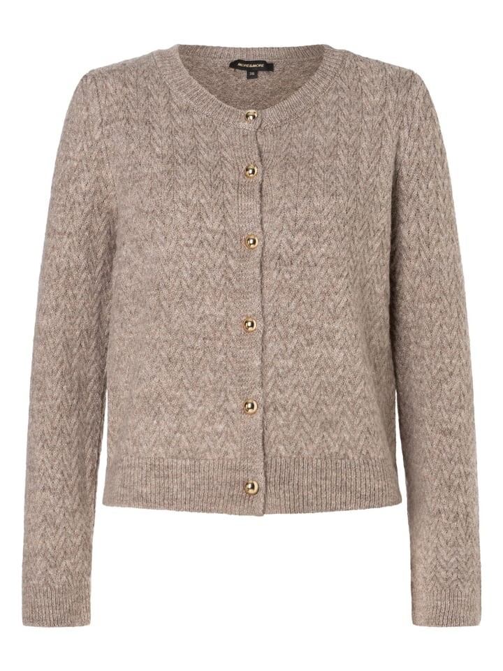 

Кардиган More & More Zopfstrickjacke, бежевый