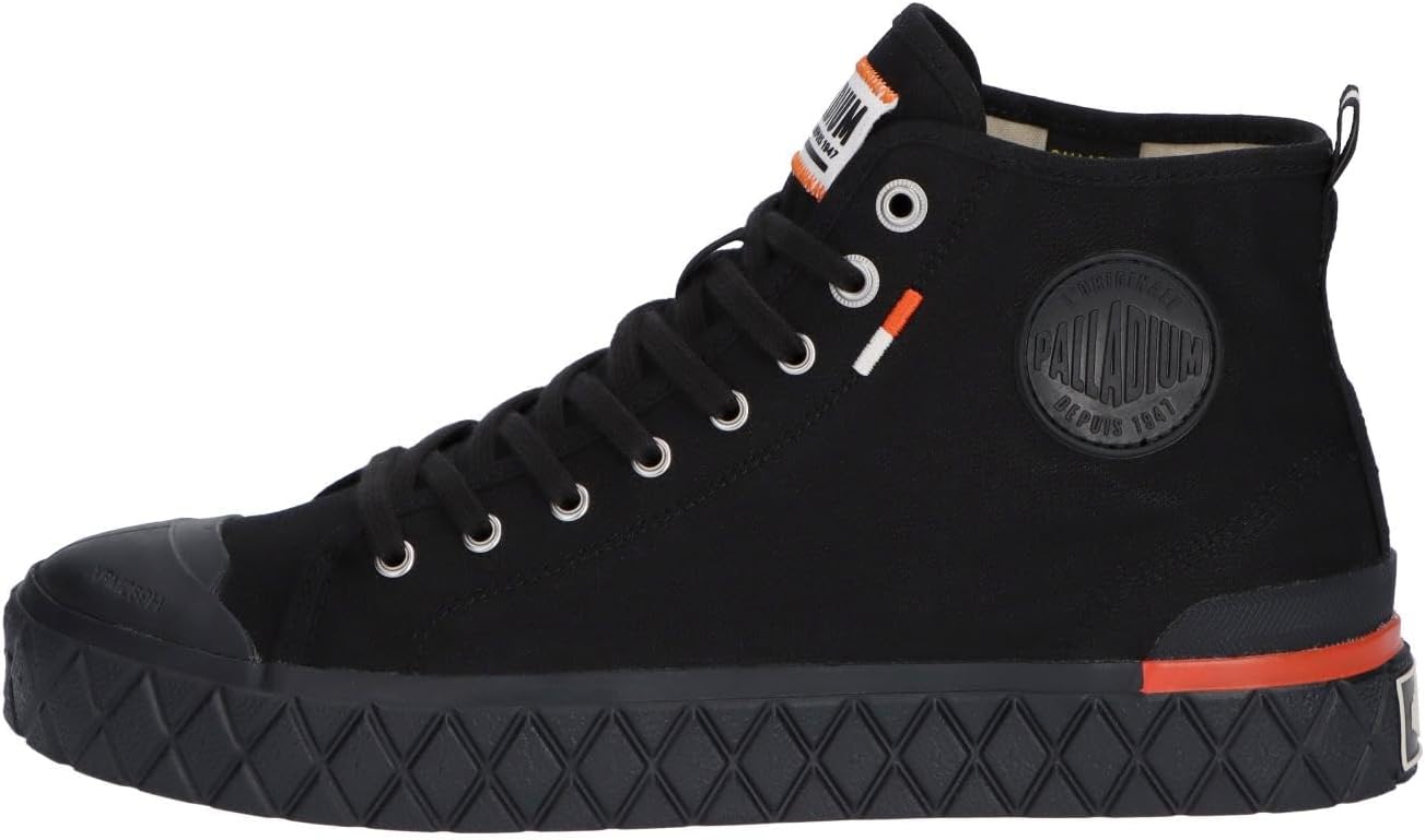 Кроссовки Palladium Unisex Palla Ace Mid из органического канваса на шнуровке, черный — фото 2